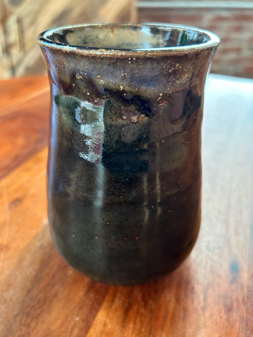 Deep Dark Night Handmade Pottery Mug Vase